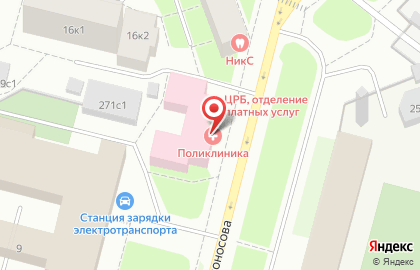 Приморская центральная районная больница на проспекте Ломоносова на карте