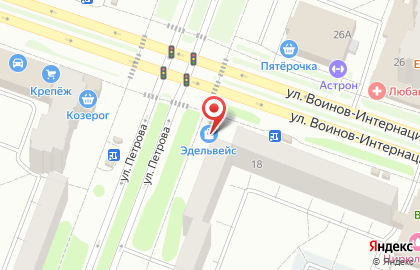 Эдельвейс на улице Петрова на карте