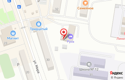 Гостиница Русь в Барнауле на карте