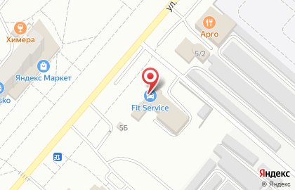 Автосервис FIT SERVICE на улице Перелета в Омске на карте