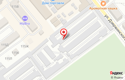 Гаражный кооператив №1 на улице Дзержинского на карте