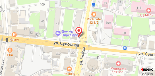 Оптика №1 на улице Чехова на карте