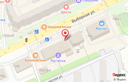Парикмахерская Расческа в Октябрьском районе на карте