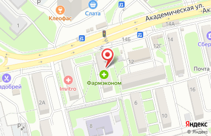 Аптека Фармэконом на Академической улице на карте