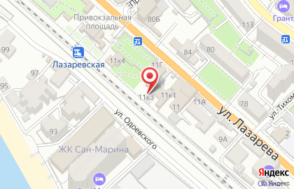 Пансионат Почта России в Лазаревском районе на карте