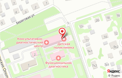 Детская поликлиника Чеховская областная больница на Пионерской улице в Чехове на карте