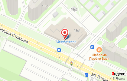 Автоматизированный пункт выдачи товаров TelePort на улице Латышских Стрелков на карте