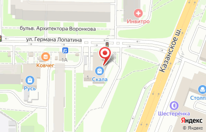 Филиал в г. Нижнем Новгороде Банкомат, Москомприватбанк в Нижегородском районе на карте