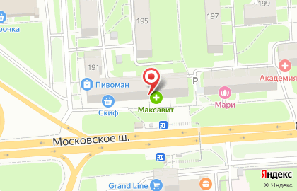 Аптека Максавит на ​Московском шоссе на карте