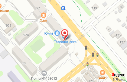 Супермаркет Торговая Лига во Фрунзенском районе на карте