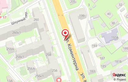 Указатель системы городского ориентирования №6418 по ул.Коминтерна, д.258 р на карте