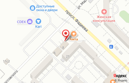 Магазин мебели Фортуна мебель на улице Маршала Рокоссовского на карте