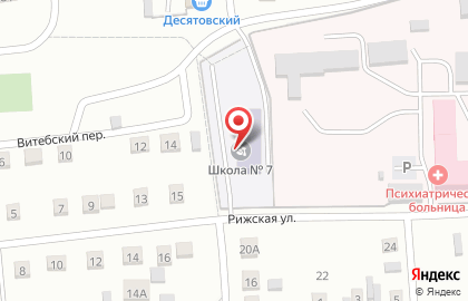 Основная общеобразовательная школа №7 в Ленинск-Кузнецком на карте