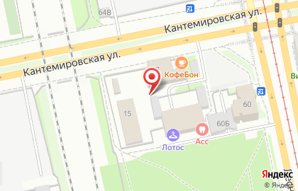 Северные стрелы на Кантемировской улице на карте