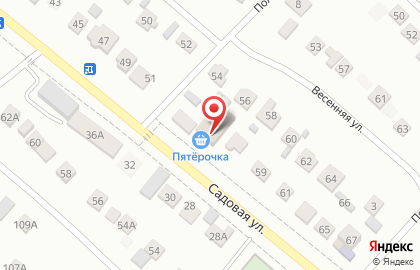 Продуктовый магазин Пятерочка на Садовой улице на карте
