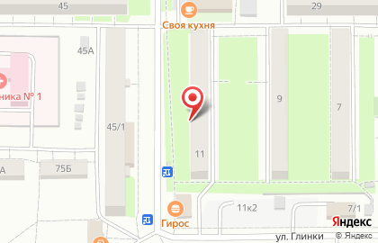 Уфа-печать, Калининский район на карте