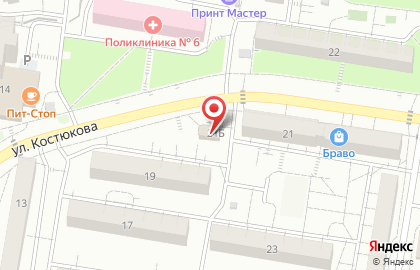 Продуктовый магазин Маячок на улице Костюкова на карте