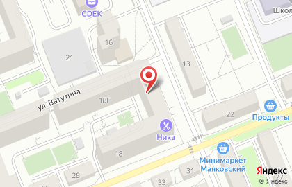 Магазин разливных напитков Ретро в переулке Маяковского на карте