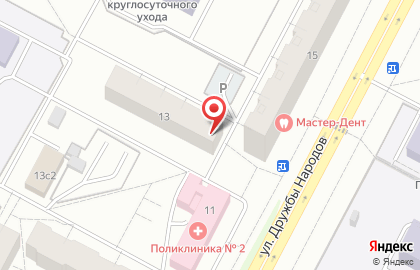 Продовольственный магазин Восток на улице Дружбы Народов на карте