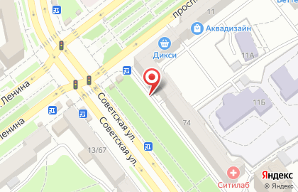 Первое рекламное агентство на проспекте Ленина на карте