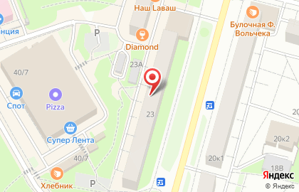 Супермаркет Магнит в Ломоносовском районе на карте