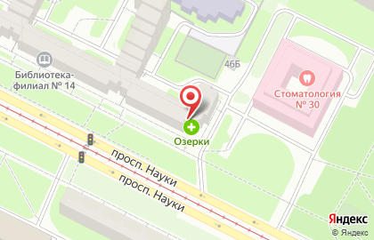 Аптека Озерки в Санкт-Петербурге на карте