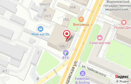 Автостоянки в Воронеже на карте