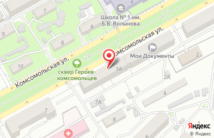 Сервисный центр по ремонту и продаже цифровой техники Айболит Apple Service на Комсомольской на карте