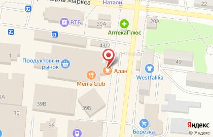 Ресторан Men`s Club на карте