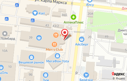 Ресторан Men`s Club на карте