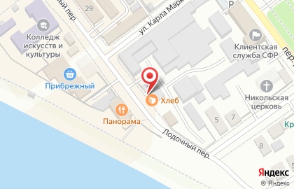 Магазин Добрый пекарь на улице Карла Маркса на карте