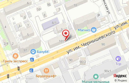 Магазин профессиональных парикмахерских и маникюрных инструментов и материалов Континент в Октябрьском районе на карте