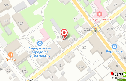 Министерство социального развития Московской области Серпуховское районное управление социальной защиты населения на карте