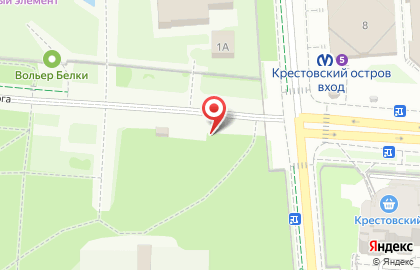 Пункт проката спортивного инвентаря Jet Set на Крестовском проспекте на карте