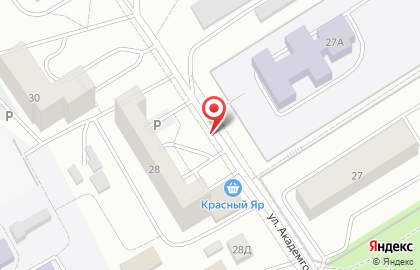 Банкомат АЛЬФА-БАНК, Красноярский филиал в Академгородке на карте
