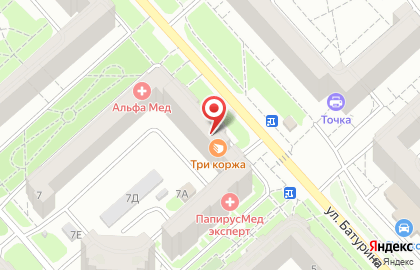 Кондитерская Три коржа в Советском районе на карте