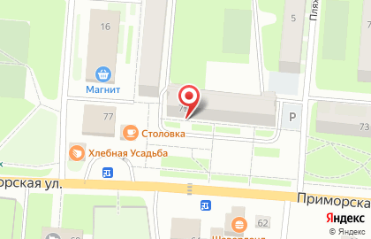 Супермаркет Дикси на Приморской улице на карте