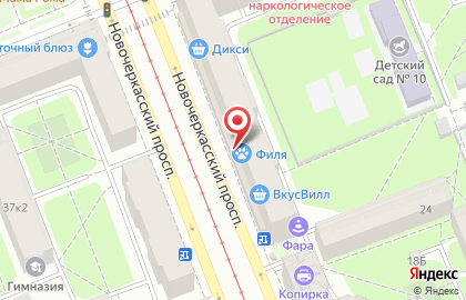 Зоомагазин Филя на Новочеркасском проспекте на карте