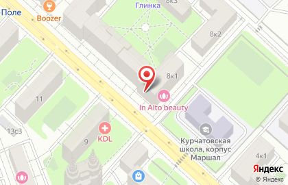 Барбершоп Topgun на улице Маршала Бирюзова на карте
