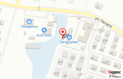 Автомойка на ул. Печати, 15а на карте