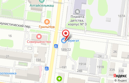 Продовольственный магазин Фрегат на проспекте Ленина на карте