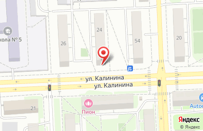 Магазин продуктов Яблоко в Калининском районе на карте
