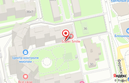 Стоматологическая клиника Super Smile на Удельной на карте