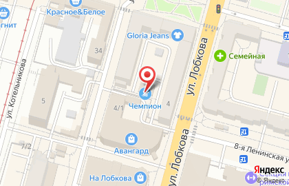 Чемпион на улице Лобкова на карте