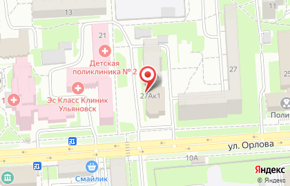 Автошкола Меридиан в Ленинском районе на карте