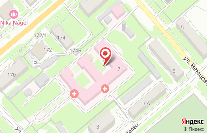 Городская больница №9 на улице Глинки на карте