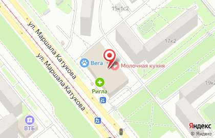 Ветеринарная клиника Вега на улице Маршала Катукова на карте