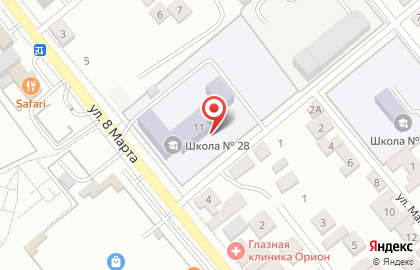 Средняя общеобразовательная школа №28 в Грозном на карте