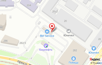 Автомойка самообслуживания bkf Carwash в Курчатовском районе на карте