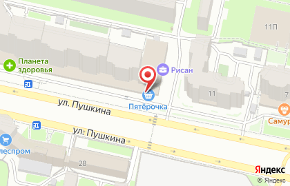 Супермаркет Пятёрочка в Ленинском районе на карте